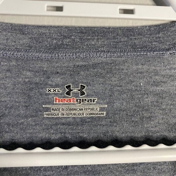 Under Armour Men's Heather Blue Crewneck Short Sleeve T-Shirt - Picture 4 of 8